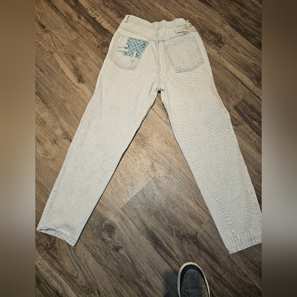 Vintage 80s Everblue patchwork Jeans Size 9/10 - Picture 11 of 16